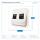 ДВОЕН КОМБИНИРАН КОНТАКТ RJ11/RJ45 БЯЛ IP20 ДВОЕН КОМБИНИРАН КОНТАКТ RJ11/RJ45 БЯЛ IP20