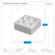 КОНТАКТЕН БЛОК MINI SCHUKO ЧЕТВОРЕН БЯЛ IP20