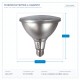 LED КРУШКА PAR38 15W IP65 4000K E27