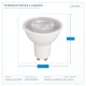 LED КРУШКА GU10 4W 4000K 38°