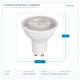 LED КРУШКА GU10 6W 6500K 38°