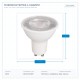 LED КРУШКА GU10 6W 4000K 38°