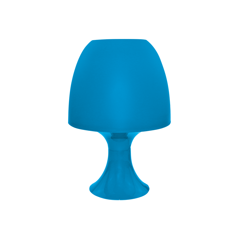 TABLE LAMP 1XE14 PLASTIC BLUE Φ16XH25,5CM NIOKI 1024SBE