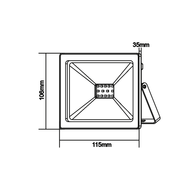 WHITE LED SMD FLOOD LUMINAIRE IP66 10W 6000K 880Lm 12-24V DC RA80 Q1060WDC WHITE LED SMD FLOOD LUMINAIRE IP66 10W 6000K 880Lm 12-24V DC RA80 Q1060WDC