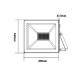 WHITE LED SMD FLOOD LUMINAIRE IP66 200W 3000K 16000Lm 230V RA80 Q20030W