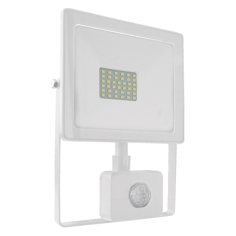 WHITE SENSOR LED SMD FLOOD LUMINAIRE IP66 30W 4000K 2550Lm 230V RA80 Q3040WS