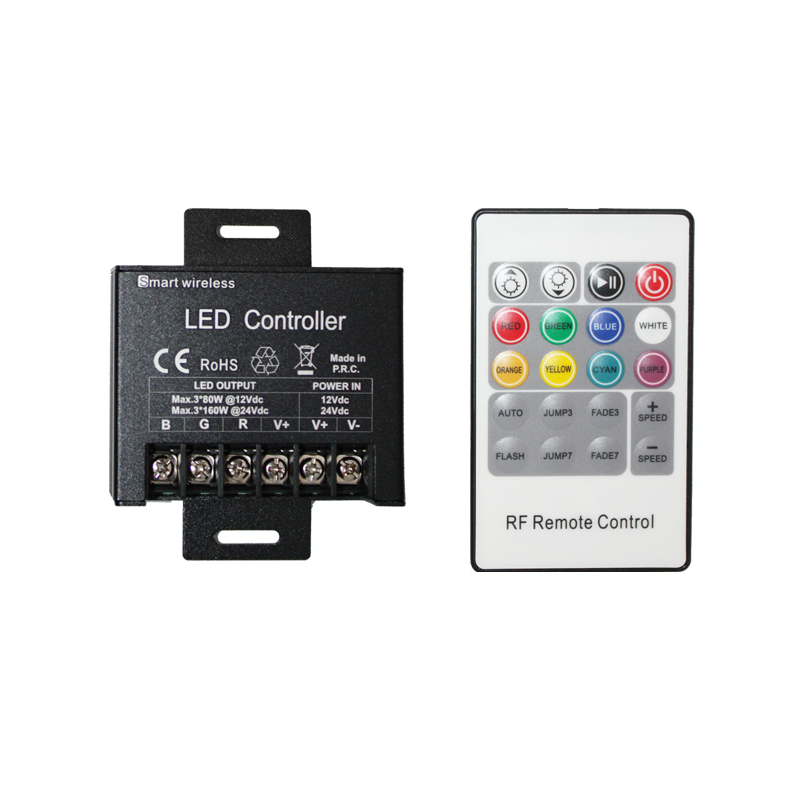 POWER RGB LED CONTROLLER 20A 240W/12V 480W/24V   RF REMOTE RGB4-RF20K