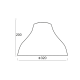 PHASING OUT GLASS BLACK MAT OUTSIDE-SILVER INSIDE F32XH20CM E27 BERGAMO 1039714