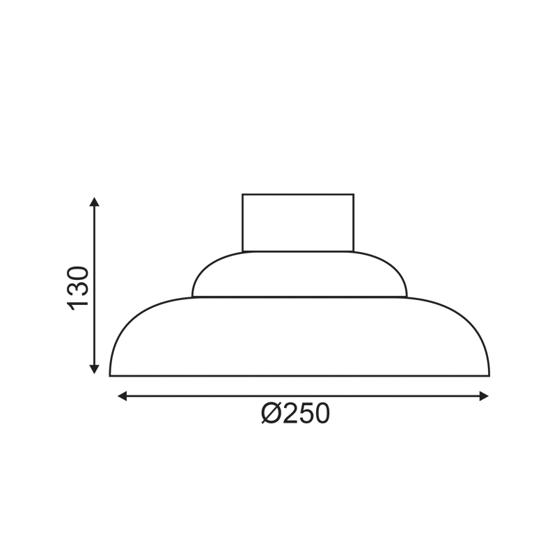 PHASING OUT GLASS WHITE MAT OUTSIDE- SILVER INSIDE Φ25ΧΗ13CM FOR E27 VANCOUVER 2359825WS