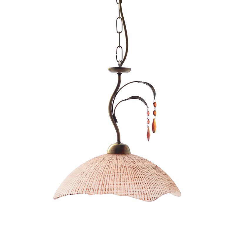 PHASING OUT GLASS BROWN-BEIGE D30 x H12cm E27 PELLA 1140A1FS