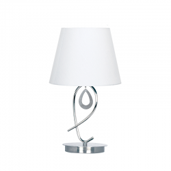 PHASING OUT TABLE LAMP 1ΧE27 CHROME WHITE SHADE BASILICO TNK81490CR1T PHASING OUT TABLE LAMP 1ΧE27 CHROME WHITE SHADE BASILICO TNK81490CR1T