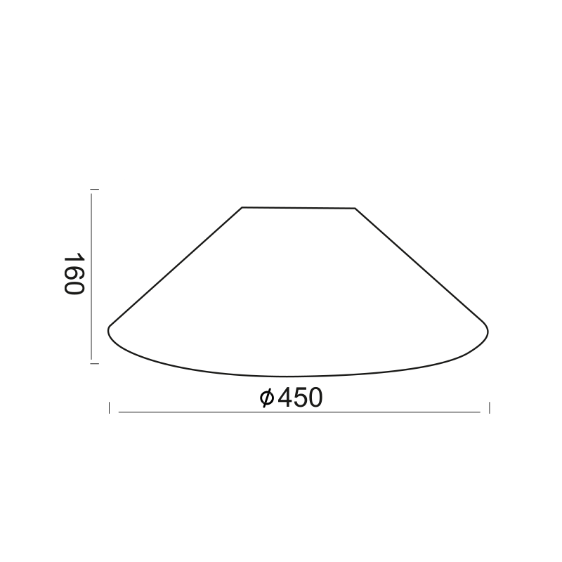 PHASING OUT GLASS BEIGE D45 x H16cm E27 PAPAYA 10381