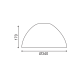 PHASING OUT GLASS WHITE BRUSH SILVER Φ34ΧΗ18CM FOR E27 EMIRATES 2303634SR