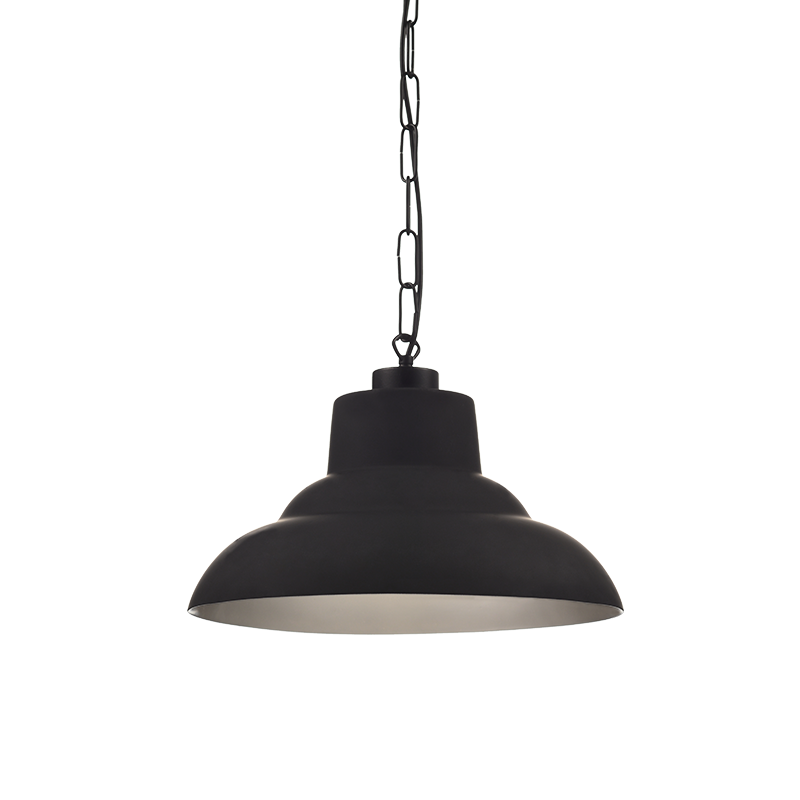 PHASING OUT GLASS BLACK MAT OUTSIDE- SILVER INSIDE Φ25ΧΗ13CM FOR E27 VANCOUVER 2359825BS
