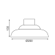 PHASING OUT GLASS BLACK MAT OUTSIDE- SILVER INSIDE Φ25ΧΗ13CM FOR E27 VANCOUVER 2359825BS