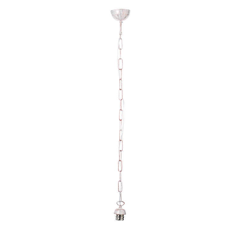 PHASING OUT PENDANT 1XE27 METAL WHITE COPPER+CHAIN Η100CM 1600WC
