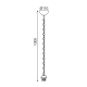 PHASING OUT PENDANT 1XE27 METAL WHITE COPPER+CHAIN Η100CM 1600WC
