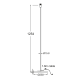 PHASING OUT METAL FLOOR LUMINAIRE 1XE27 WOOD-BROWN CABLE CIRCULAR BASE 126CM MIX MATCH MF15198WPM