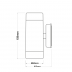 UP-DOWN RUST PP WALL LIGHT GU10Max.2x3W LED IP65 SL7031R UP-DOWN RUST PP WALL LIGHT GU10Max.2x3W LED IP65 SL7031R