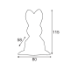 “EVERGLOW NIGHT LIGHT” BUNNY 1 LED LIGHT WITH BATTERY (3xLR44 INCLUDED),WARM WHITE IP20 8x5.8x11.5cm BUNNYWWLR44