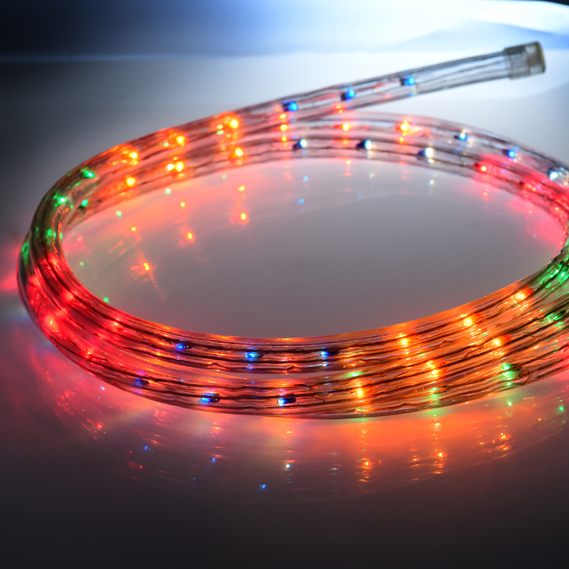 MULTICOLOR 3-WIRE LED ROPE LIGHT, REEL 50m 36L/m CUT PER 2m IP44 + 3 SET ACCESSORIES X0818322