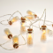 ”MINI GLASS BOTTLE  WHITE TREE 10 LED STRING LIGHTS WITH BATTERIES (2xΑΑ) WARM WHITE IP20 135+30cm TRANSPARENT CABLE XJ10WW2A