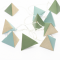 “PAPER DECORATIVE STRING LIGHTS” GREEN TRIANGLE 10 LED STRING LIGHTS WITH BATTERIES (2xΑΑ) WARM WHITE IP20 135+30cm TRANSPARENT CABLE XN10WW2A