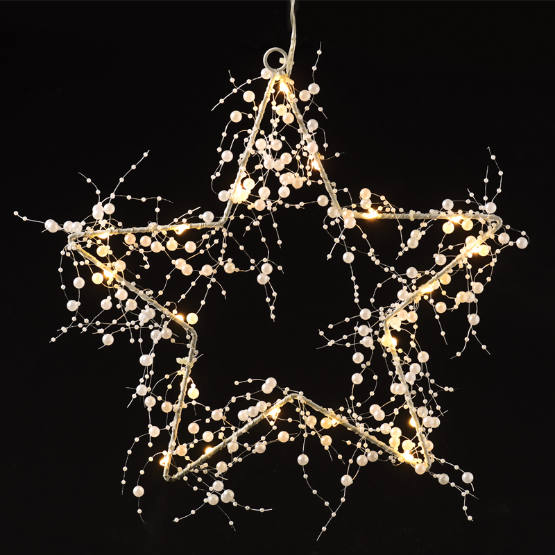 “STAR WALL LIGHTS” 20 LED LIGHTS WITH BATTERY (3xAA) WARM WHITE IP44 28cm XSTARDWW282A