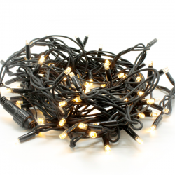 RUBBER WIRE 100 LED STRING LIGHTS (PER 10cm), WARM WHITE, CONNECTABLE (MAX 10 SETS), IP44, 10m 100WWE44R