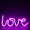 LOVE, 118 NEON LED LIGHTS WITH BATTERY (3xAA)/USB, PINK, IP20, 35.5x2x13cm X041187322