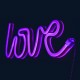 LOVE, 118 NEON LED LIGHTS WITH BATTERY (3xAA)/USB, PINK, IP20, 35.5x2x13cm X041187322