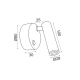 PHASING OUT WALL MOUNTED LED LUMINAIRE 50° 3W 4000K 210Lm 230 V WHITE MATT MOVABLE WITH SWITCH INYOKA2 SF151AMG