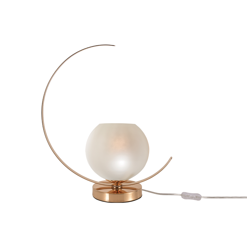 TABLE LUMINAIRE 1ΧΕ27 METAL GOLD + PERLE GLASS Φ35ΧH37.5C IPARELLE DCR17501T