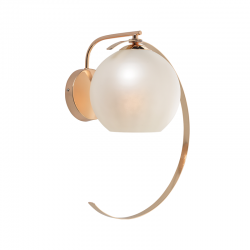 WALL LUMINAIRE 1ΧΕ27 ΜΕΤΑL GOLD+PEARL GLASS 35ΧH37CM IPARELLE DCR17501W