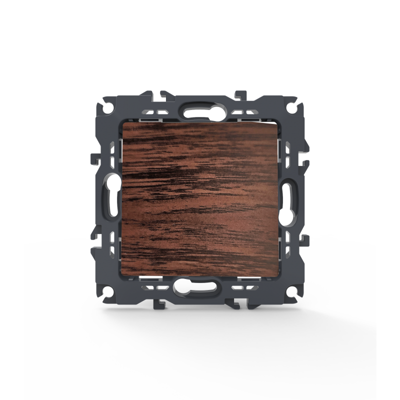 PRIME 1 GANG 1 WAY SWITCH SCREWLESS 1P 10AX 250VAC IP20 WOOD 1000110006