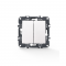 PRIME 2 GANG 1 WAY SWITCH SCREWLESS 1+1P 10AX 250VAC IP20 WHITE 1000110201