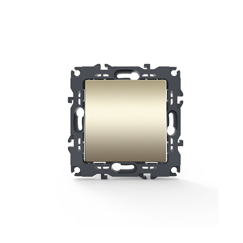 PRIME INTERMEDIATE SWITCH SCREWLESS 1+1P 10AX 250VAC IP20 MATT CHAMPAGNE 1000110404 PRIME INTERMEDIATE SWITCH SCREWLESS 1+1P 10AX 250VAC IP20 MATT CHAMPAGNE 1000110404