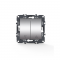 PRIME 2 GANG SHUTTER SWITCH SCREWLESS 1-1P 10AX 250VAC IP20 MATT ALUMINUM 1000110603
