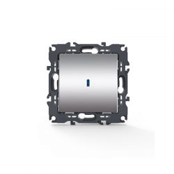 PRIME 1 GANG 2 WAY SWITCH LED LOCATOR LAMP (ON-OFF) SCREWLESS 1P 10AX 250VAC IP20 MATT ALUMINUM 1000111103 PRIME 1 GANG 2 WAY SWITCH LED LOCATOR LAMP (ON-OFF) SCREWLESS 1P 10AX 250VAC IP20 MATT ALUMINUM 1000111103