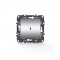 PRIME 1 GANG 2 WAY SWITCH   LED LOCATOR LAMP (ON-OFF) SCREWLESS 1P 10AX 250VAC IP20 MATT ALUMINUM 1000111103