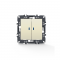 PRIME 2 GANG 1 WAY SWITCH   LED LOCATOR LAMP (ON-OFF) SCREWLESS 1+1P 10AX 250VAC IP20 IVORY 1000111202