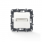 PRIME 1 GANG PUSH BUTTON   NAMEPLATE LED LAMP (12VAC) SCREWLESS 1P 10A 250VAC IP20 WHITE 1000112101