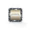 PRIME 1 GANG PUSH BUTTON   NAMEPLATE LED LAMP (12VAC) SCREWLESS 1P 10A 250VAC IP20 MATT CHAMPAGNE 1000112104