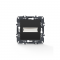 PRIME 1 GANG PUSH BUTTON   NAMEPLATE LED LAMP (12VAC) SCREWLESS 1P 10A 250VAC IP20 MATT ANTHRACITE 1000112105