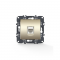 PRIME TELEPHONE SOCKET 1xRJ11 CAT3 IP20 MATT CHAMPAGNE 1000113004