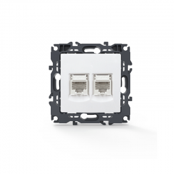 PRIME TELEPHONE SOCKET 2xRJ11 CAT3 IP20 WHITE 1000113101