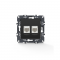 PRIME TELEPHONE SOCKET 2xRJ11 CAT3 IP20 MATT ANTHRACITE 1000113105