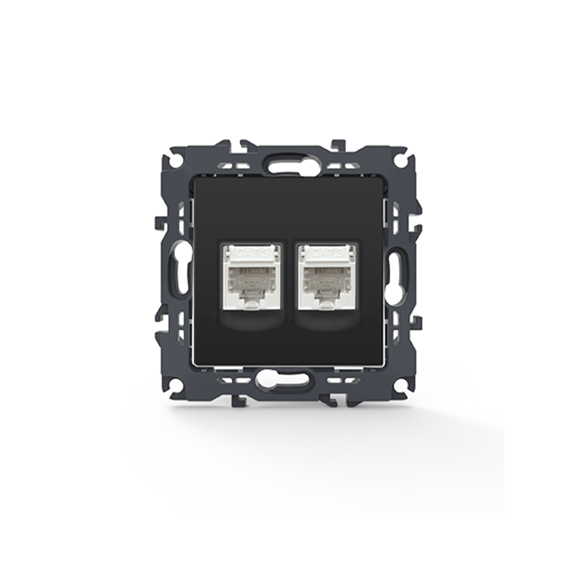 PRIME TELEPHONE SOCKET 2xRJ11 CAT3 IP20 MATT ANTHRACITE 1000113105 PRIME TELEPHONE SOCKET 2xRJ11 CAT3 IP20 MATT ANTHRACITE 1000113105