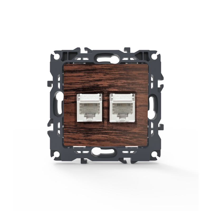 PRIME TELEPHONE SOCKET 2xRJ11 CAT3 IP20 WOOD 1000113106 PRIME TELEPHONE SOCKET 2xRJ11 CAT3 IP20 WOOD 1000113106