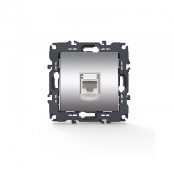 PRIME LAN SOCKET 1xRJ45 CAT6 UTP IP20 MATT ALUMINUM 1000113203